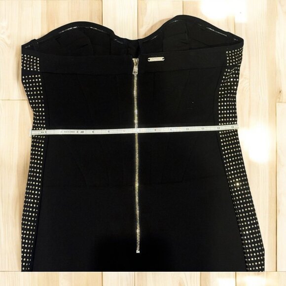 SOLD Guess Strapless Dress with Silver Beading | Size Small (4/6) - Picture 4 of 5